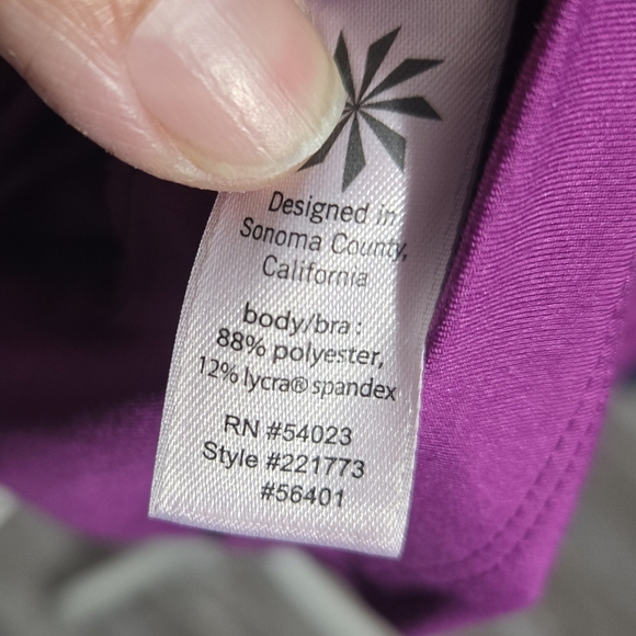 Athleta Tangelo Twist Front Dress Magenta Purple Sz Small - Picture 4 of 7